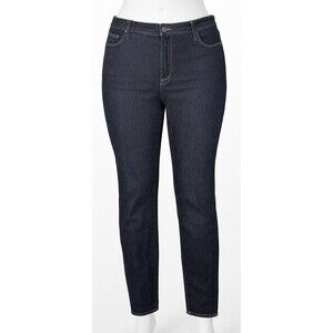 Chicos Premium Soft Skinny Jegging 14 Stretch Dark Wash Mid Rise Denim 2.5